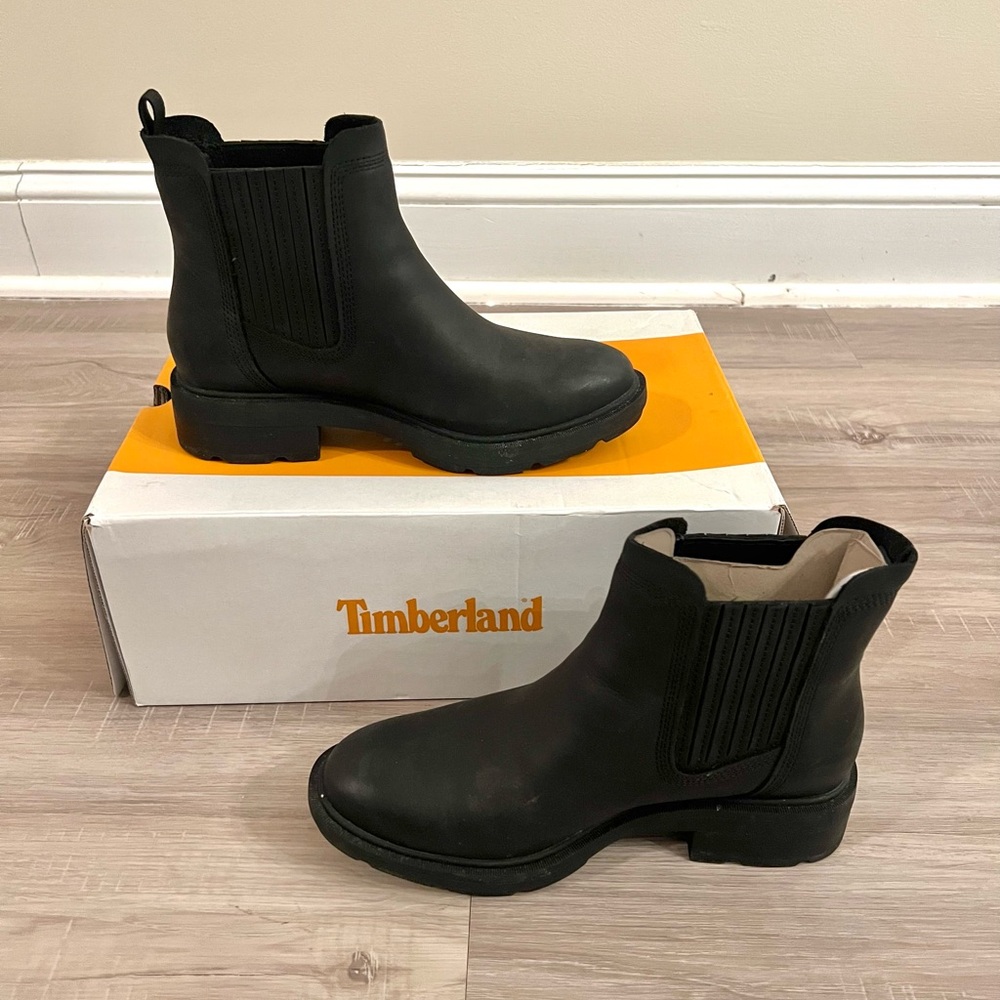 NWT Timberland Brimfield Mid Chelsea Boot TB0A2PBB W02 Black Women’s 7.5